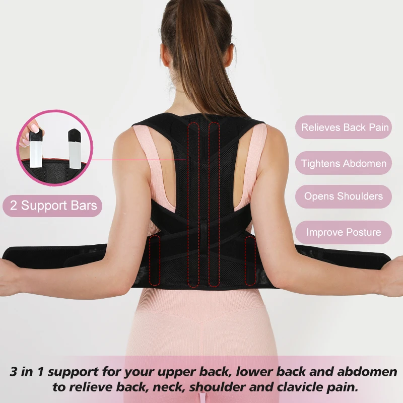 VBOSi Women Men Adjustable Spo - Posture Corrector Back recension och pris