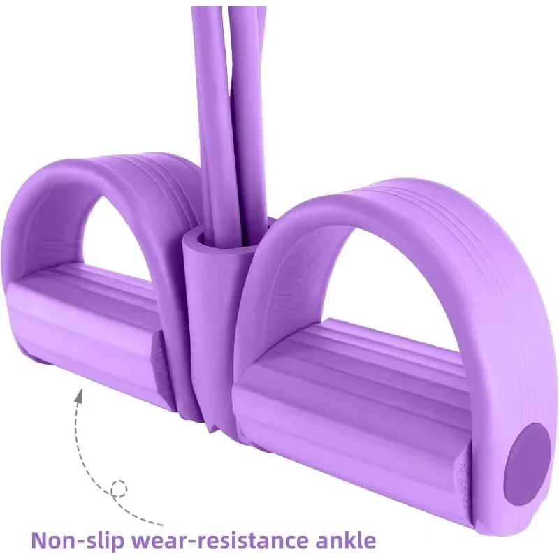 4-Tube Elastic Yoga Pedal Pull - Yoga Fitness Resistance Band recension och pris
