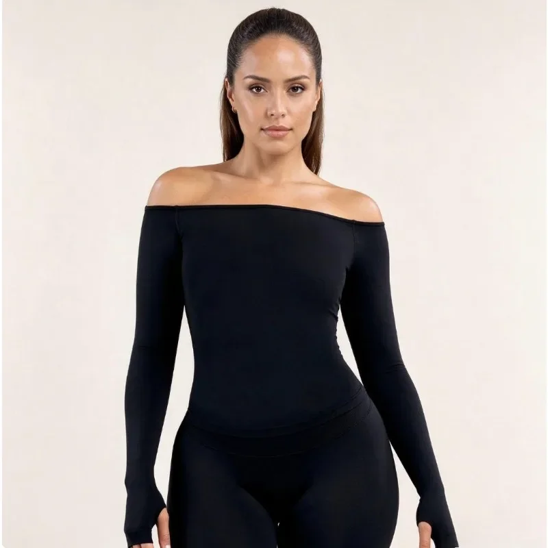 Womens Off Shoulder Long Sleev - Yoga Of Fitness recension och pris